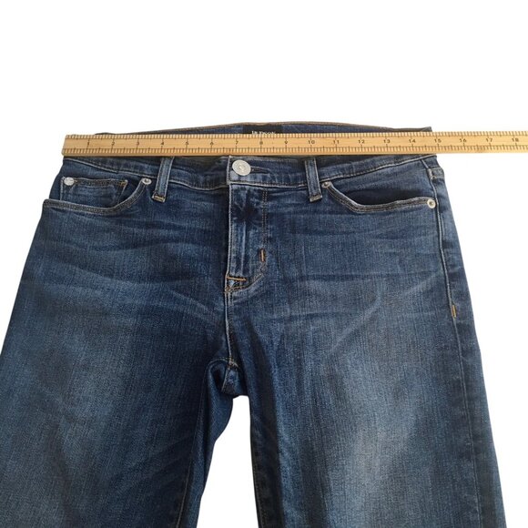 Hudson Jeans Womens 28 Blue Straight Leg Distressed Stretch Denim Stretch - Picture 2 of 12